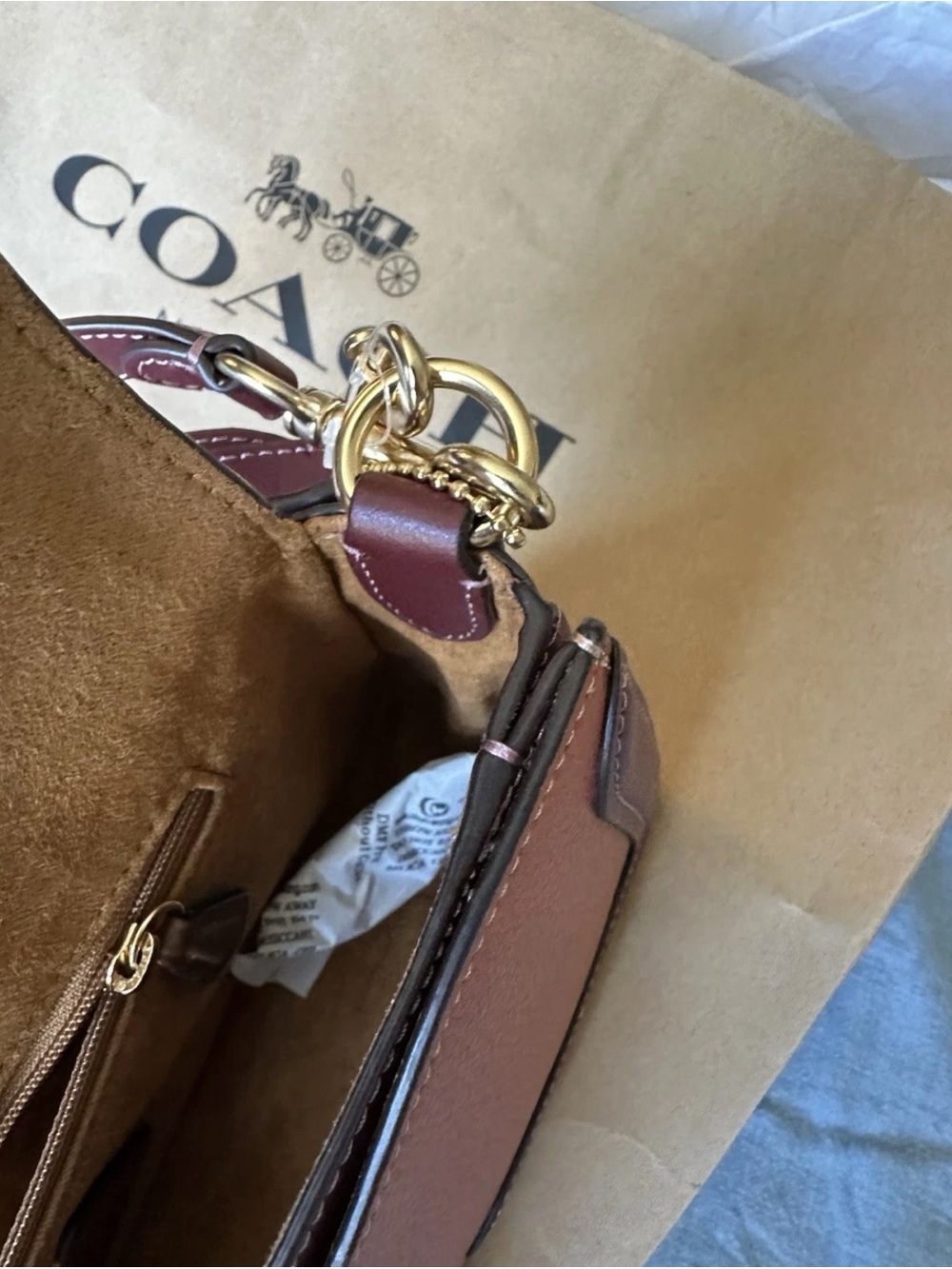 Coach Saddle Shoulder Bag in Tan/Brown - Picture 7 of 7